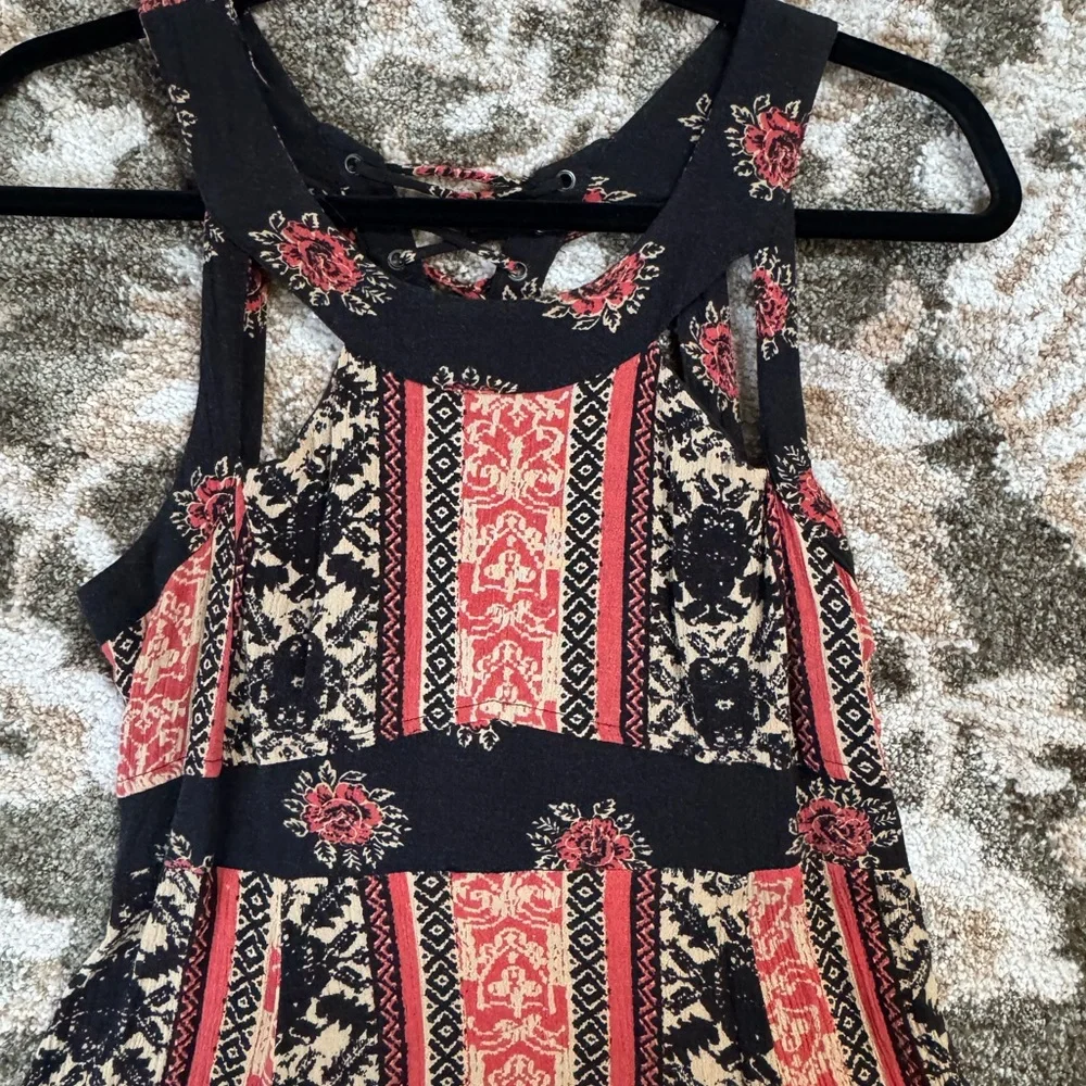 Free People You Made My Day Black and Red Floral Maxi Dress - Picture 5 of 6